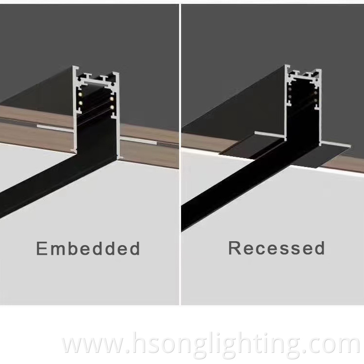 48V linear spotlight surface recessed pendant magnetic track light LED magnetic track lighting system led linear track light